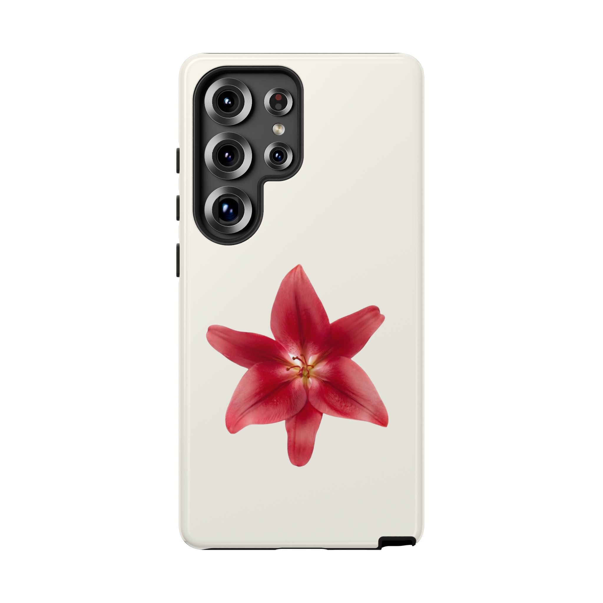 Red Lily Floral Phone Case