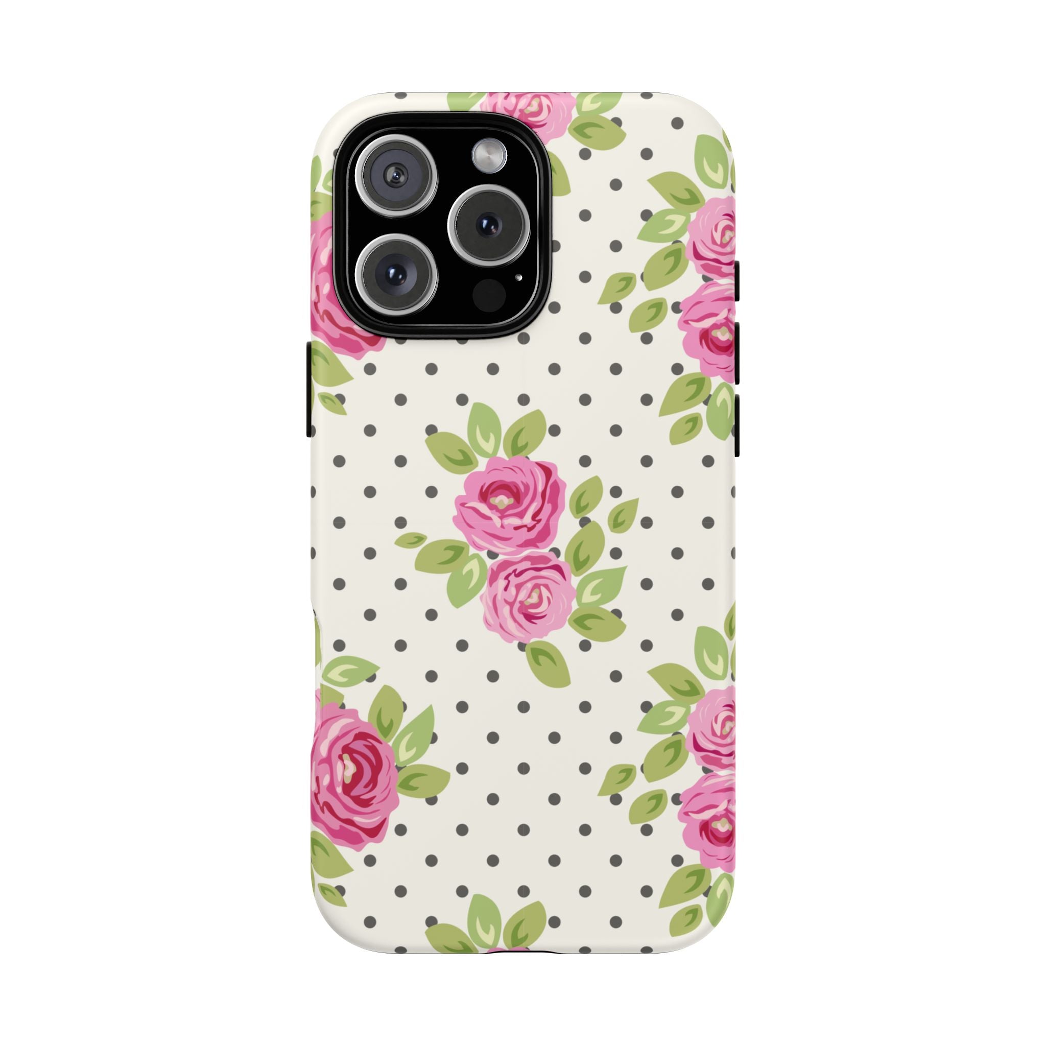 Pink Roses Polka Phone Case