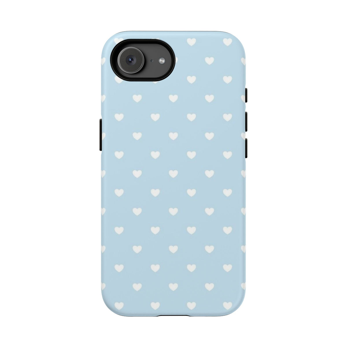 Pastel Blue Tiny Heart Pattern Phone Case