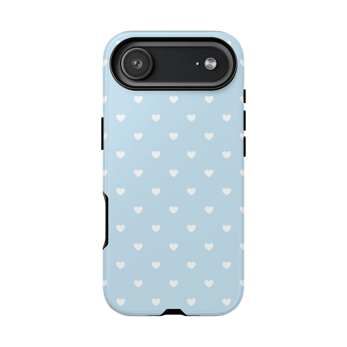 Pastel Blue Tiny Heart Pattern Phone Case