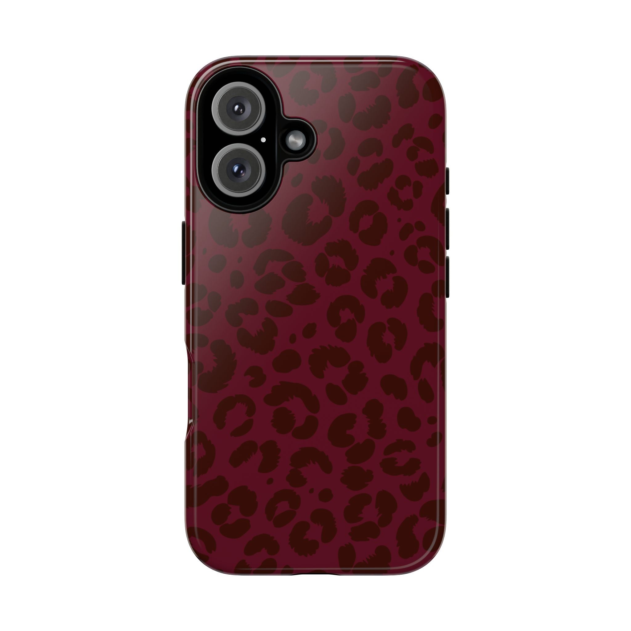 Burgundy Leopard Print Phone Case