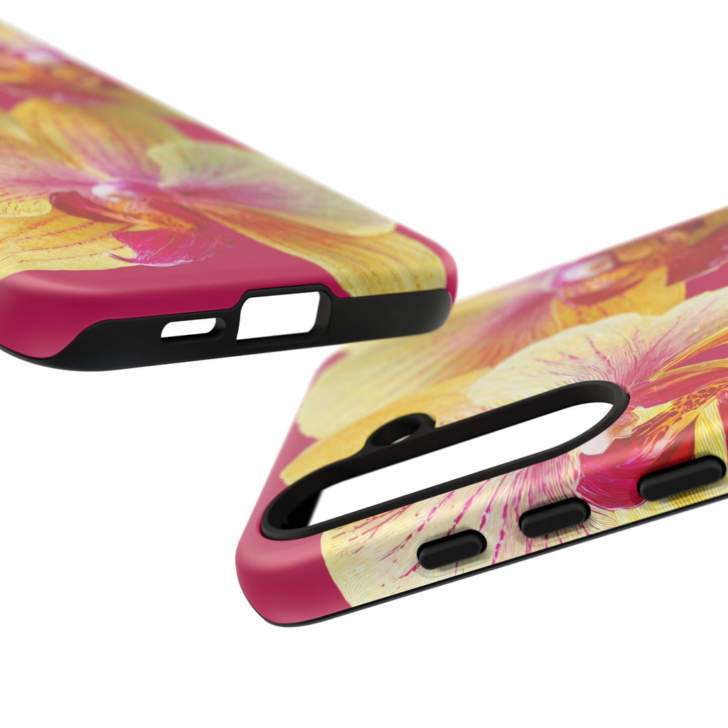 Yellow Pink Orchid Phone Case