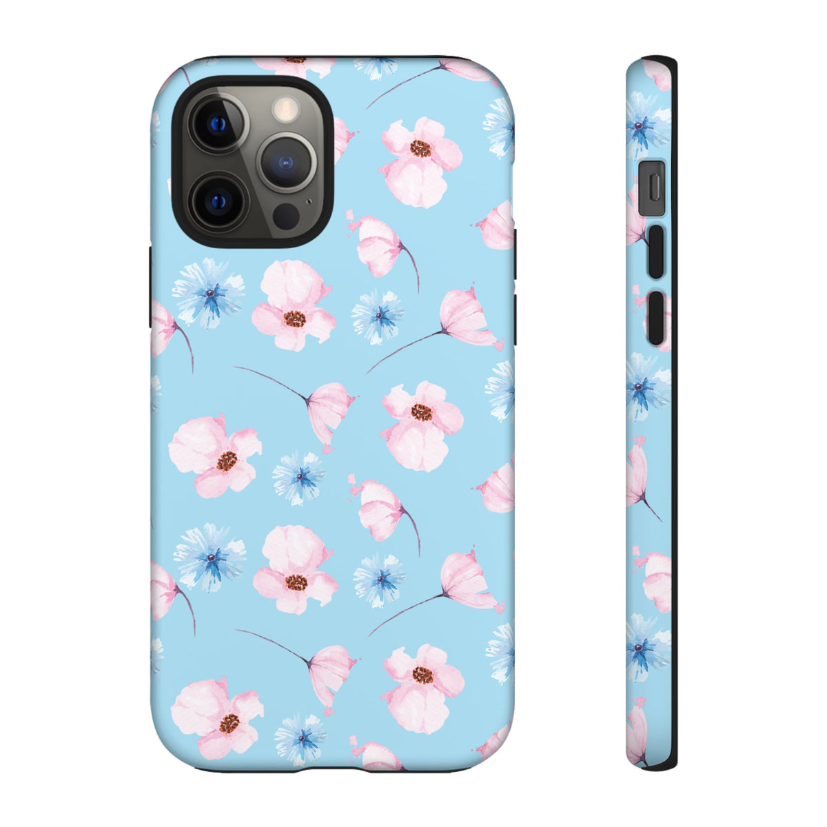Blue & Pink Floral Phone Case