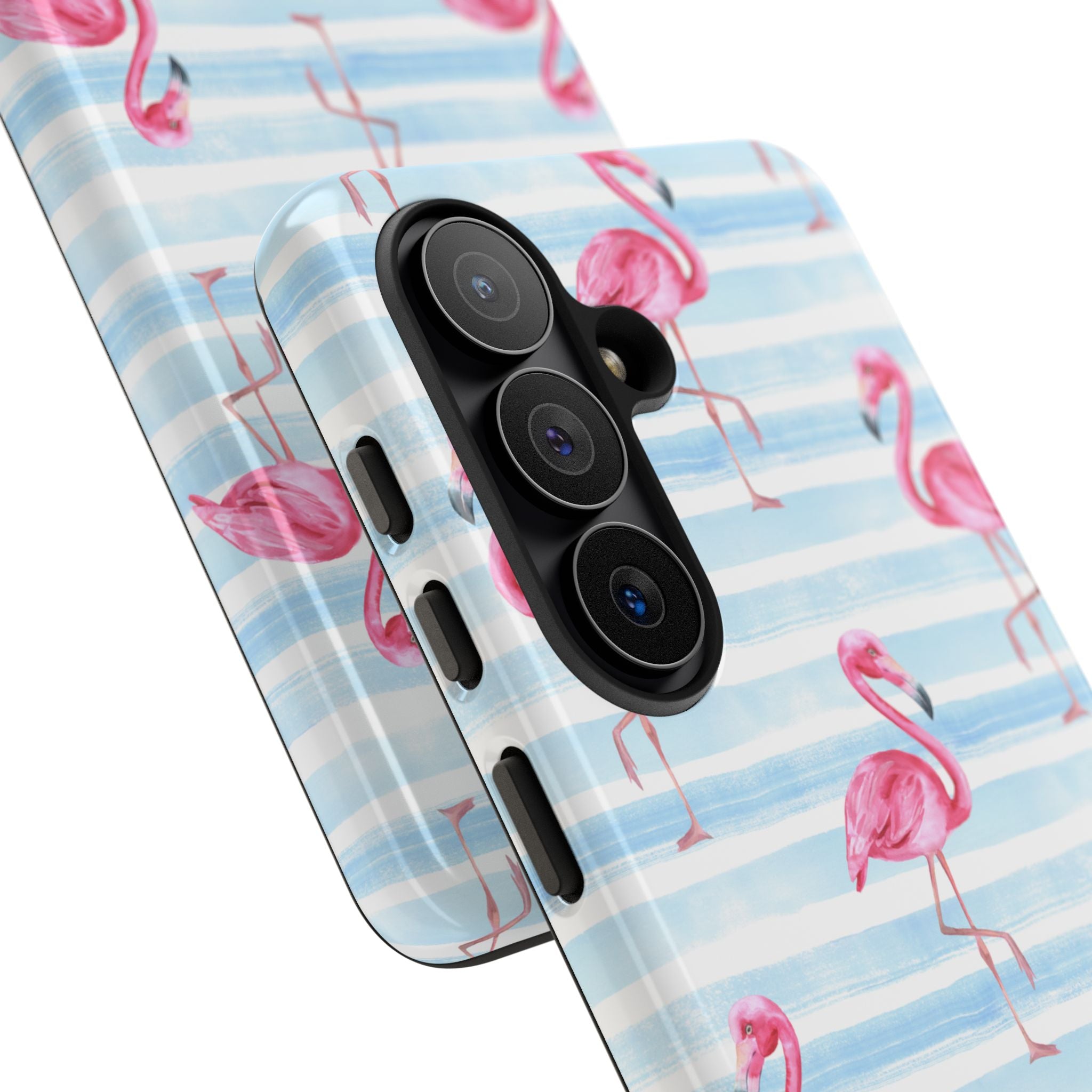 Pink Flamingo Stripe Phone Case