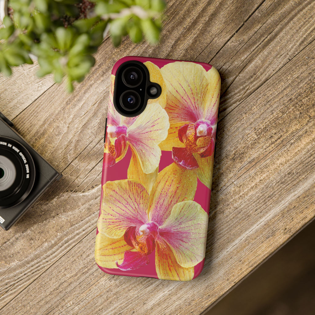 Yellow Pink Orchid Phone Case