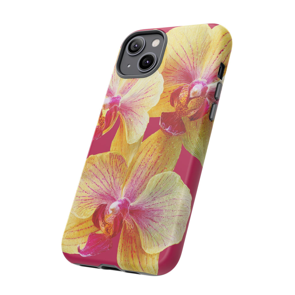 Yellow Pink Orchid Phone Case
