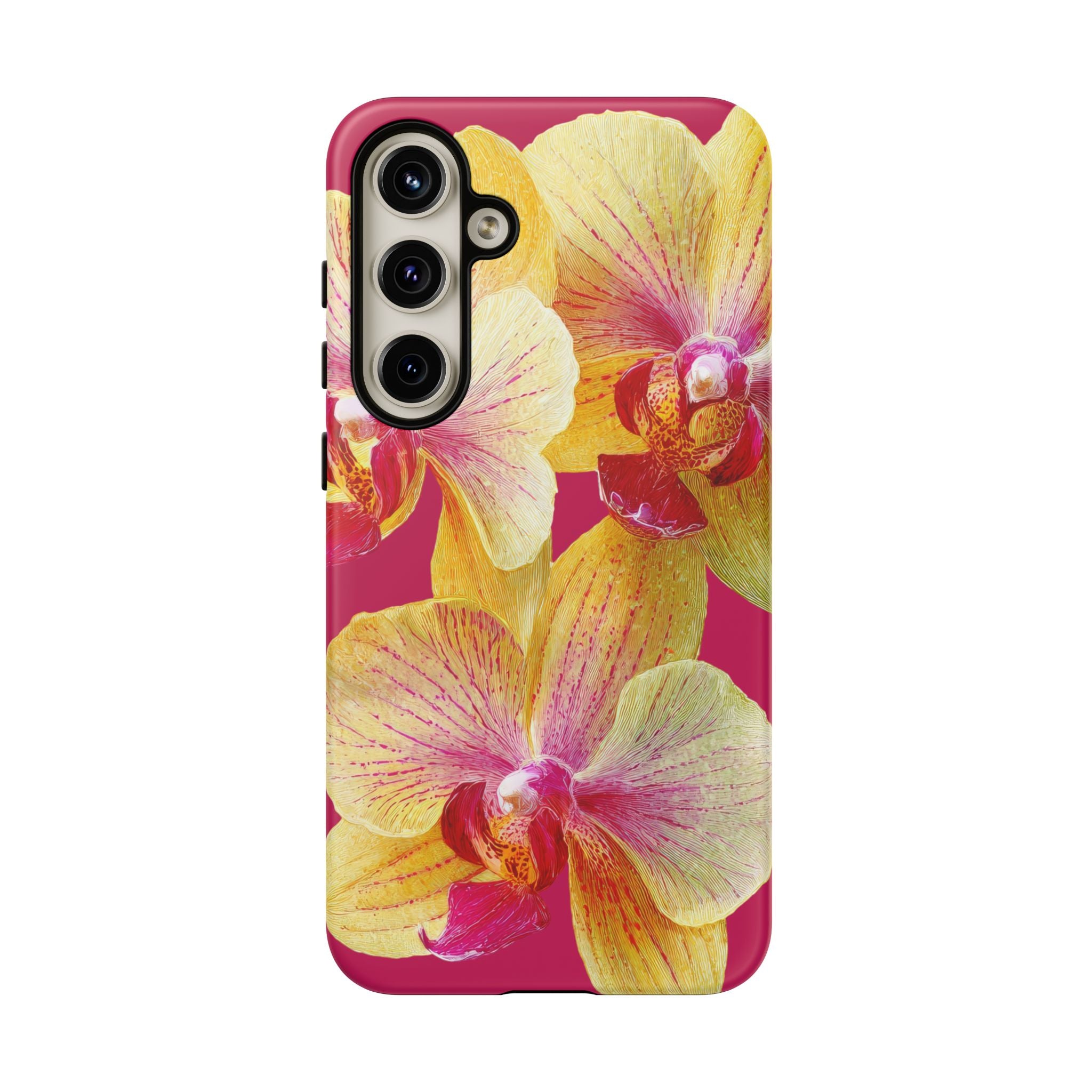 Yellow Pink Orchid Phone Case