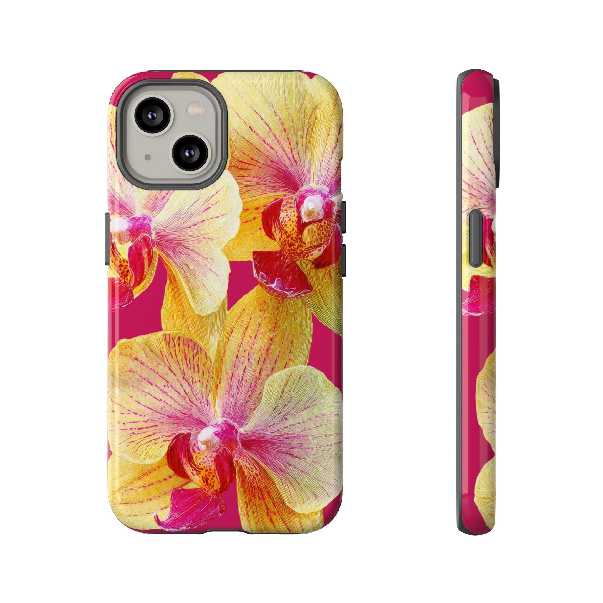 Yellow Pink Orchid Phone Case