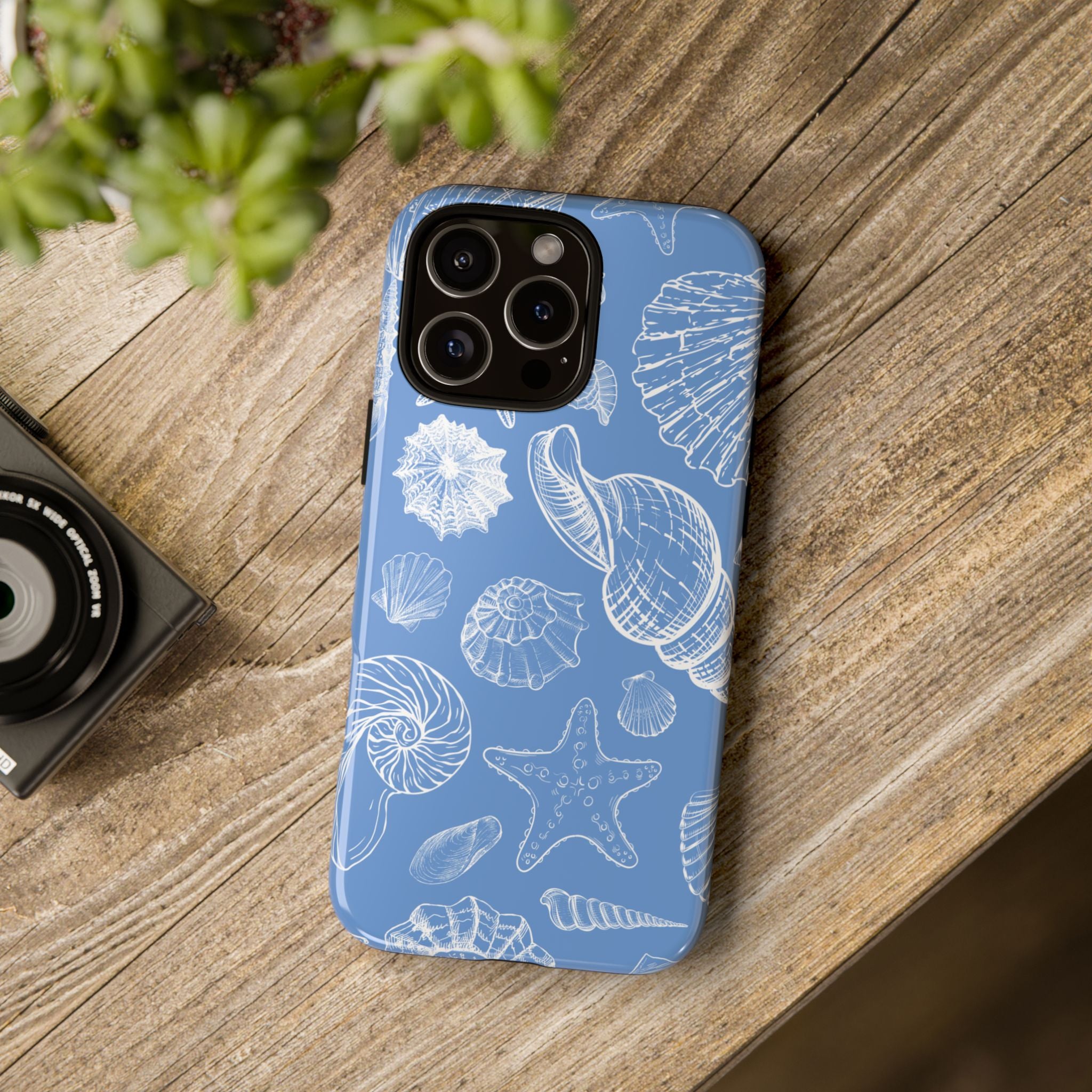 Blue Sea Shell Phone Case
