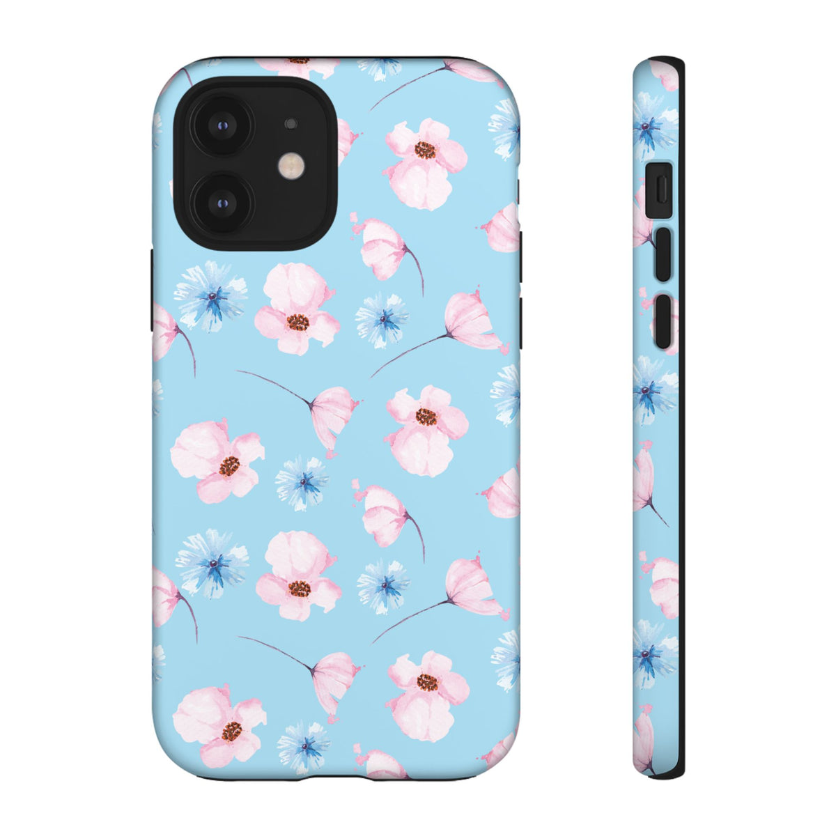 Blue & Pink Floral Phone Case