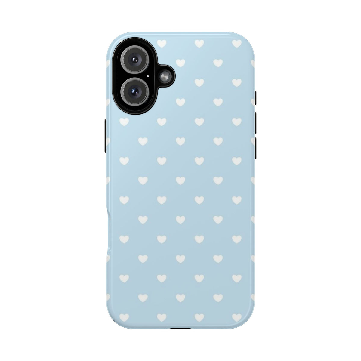 Pastel Blue Tiny Heart Pattern Phone Case