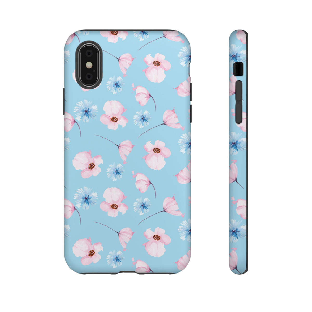 Blue & Pink Floral Phone Case