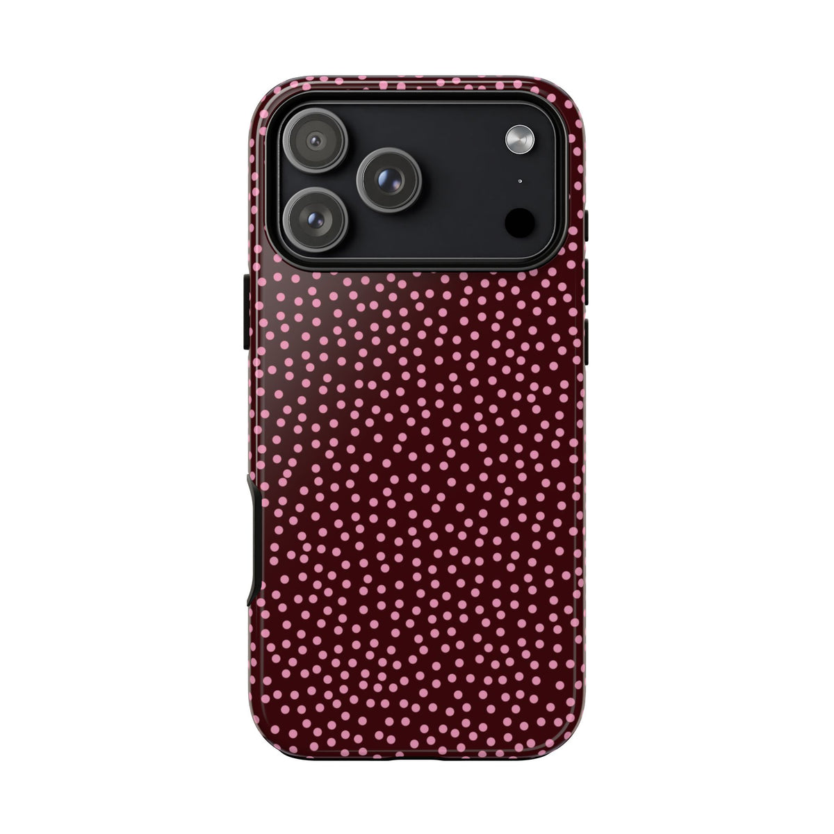 Burgundy Confetti Dot Tough Phone Case
