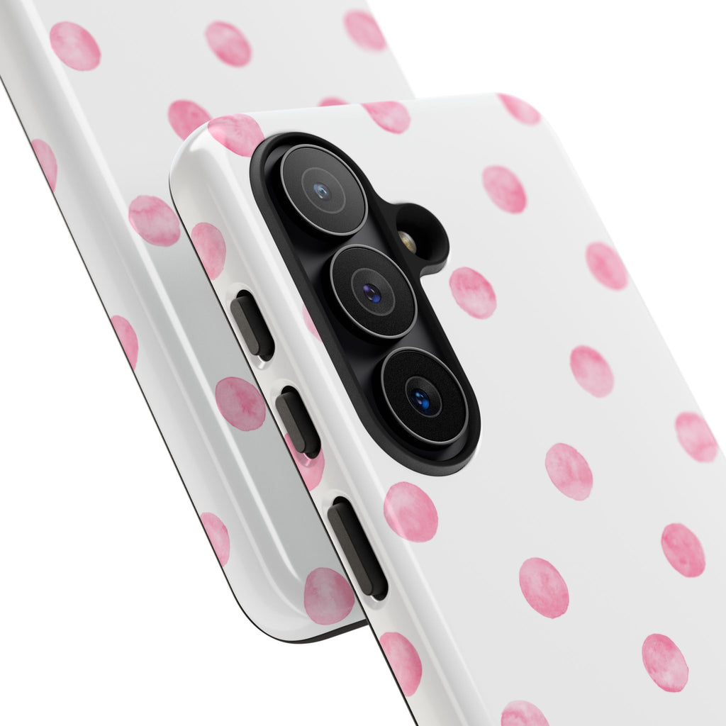 Pink Watercolor Polka Dot Phone Case