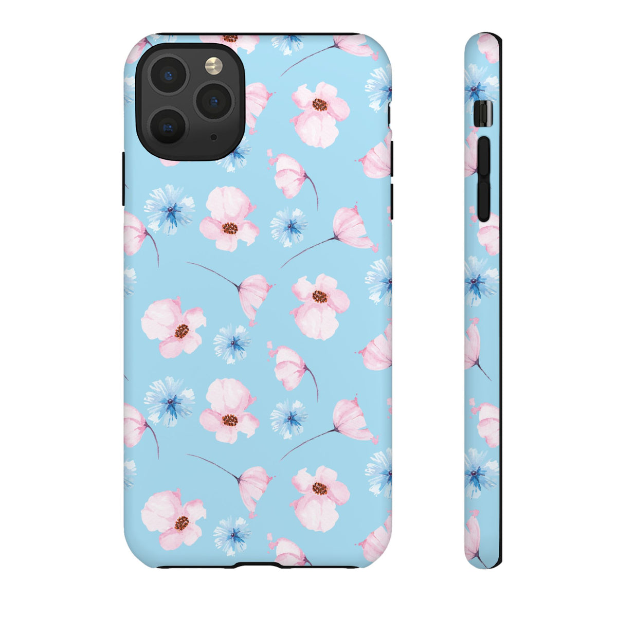 Blue & Pink Floral Phone Case