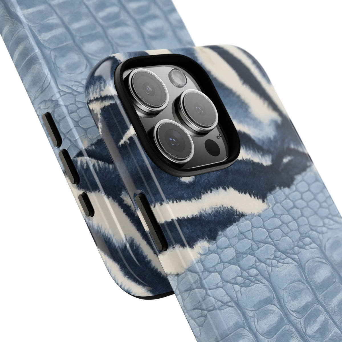 Blue Animal Print Phone Case