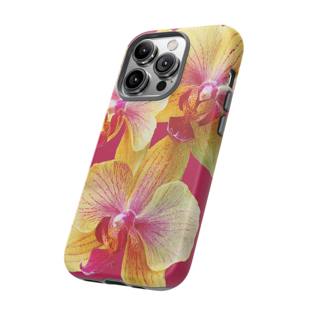Yellow Pink Orchid Phone Case