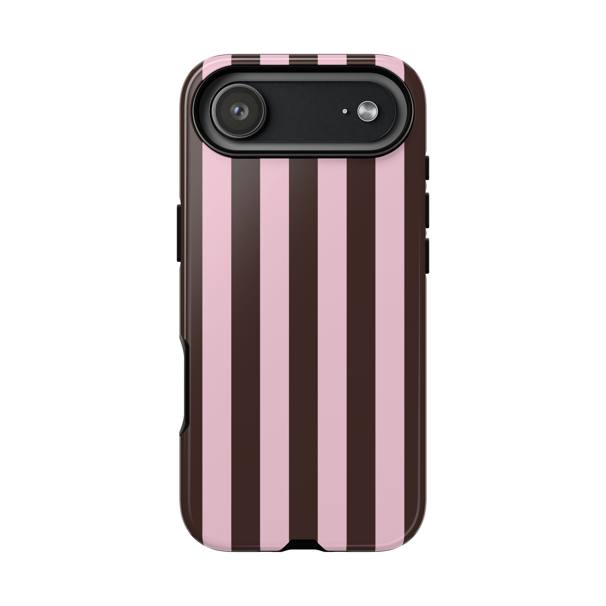 Pink and Brown Stripe Phone Case