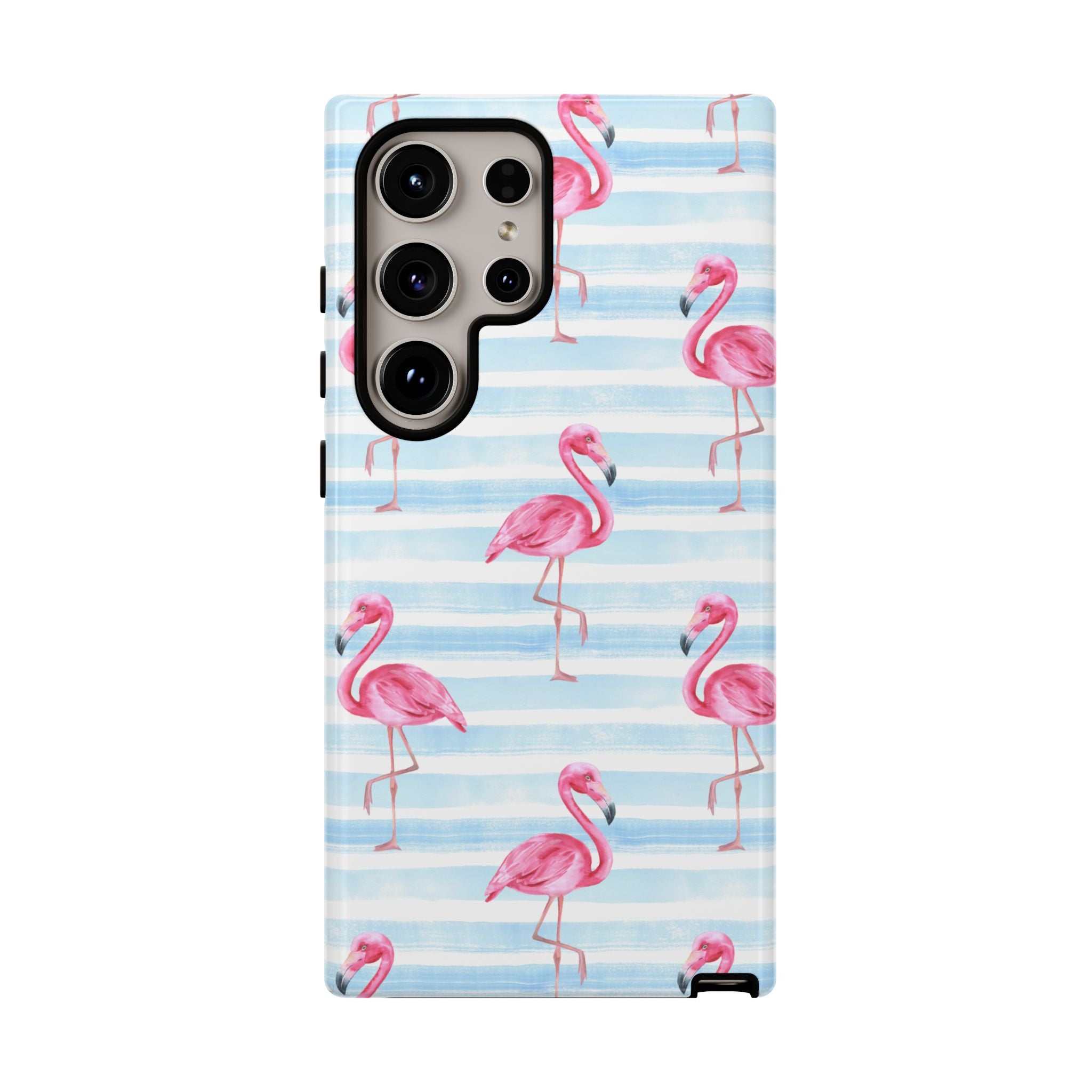 Pink Flamingo Stripe Phone Case