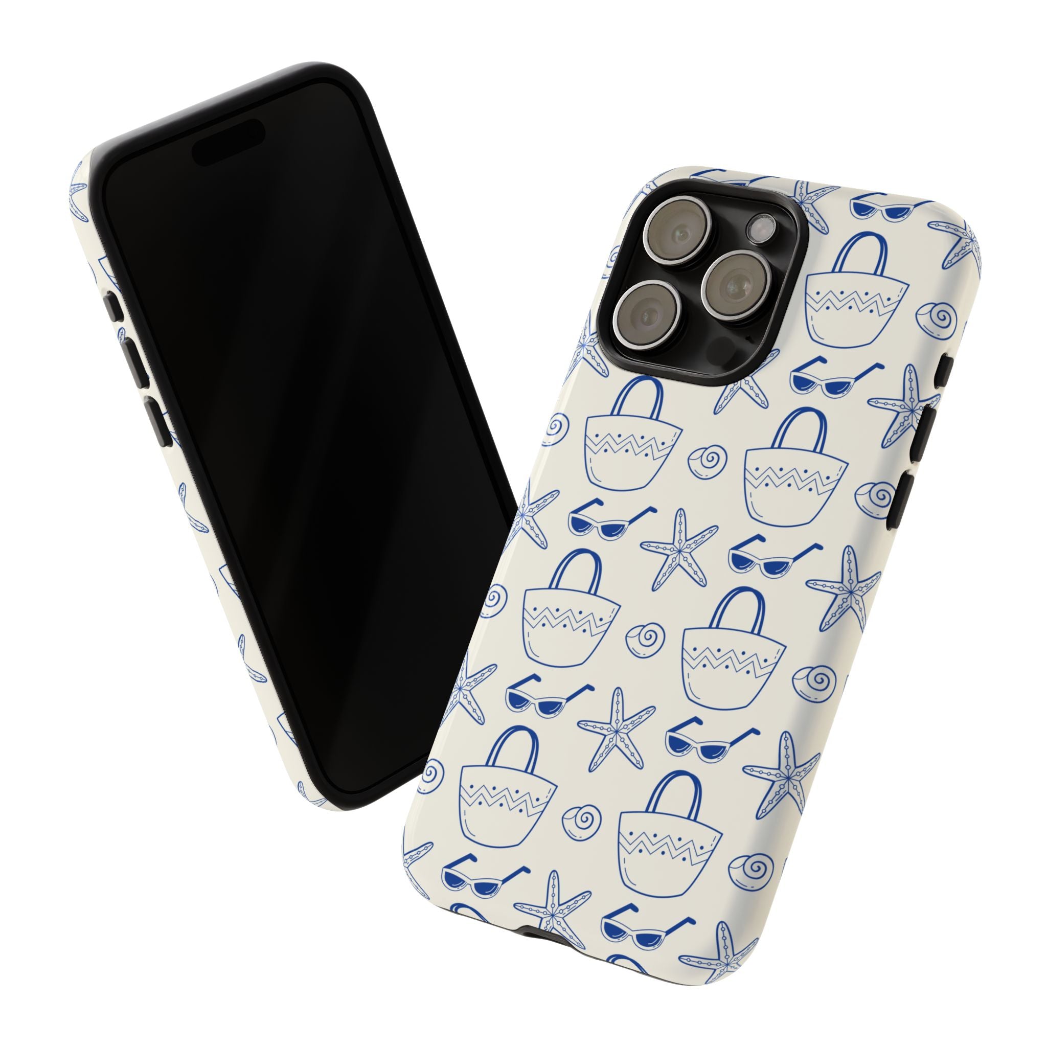 Blue Seashell & Starfish Phone Case
