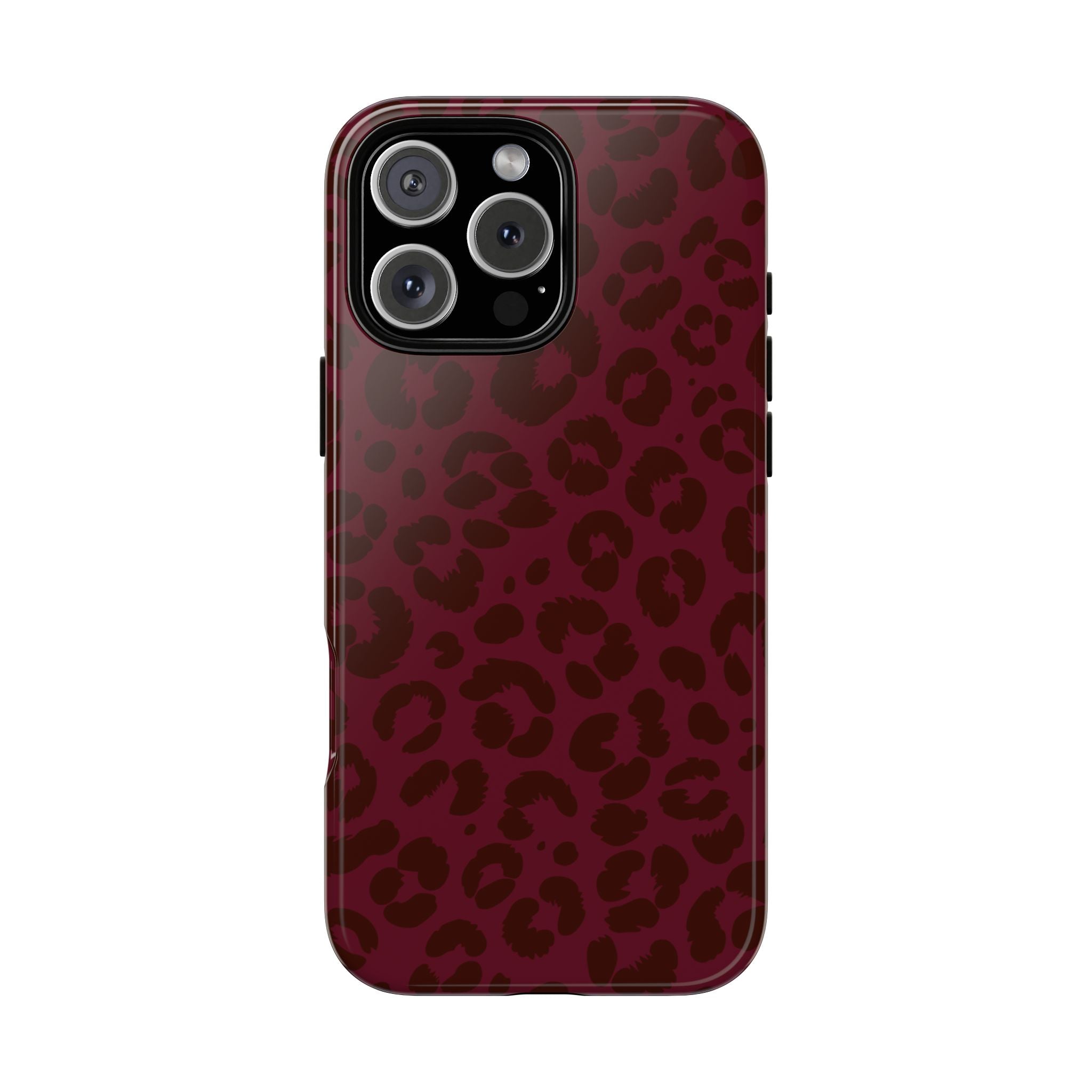 Burgundy Leopard Print Phone Case