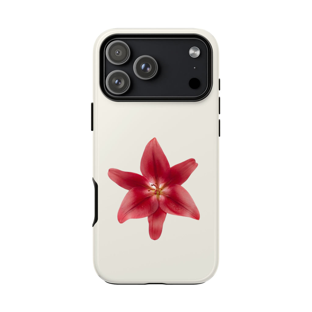 Red Star Lily floral Phone Case