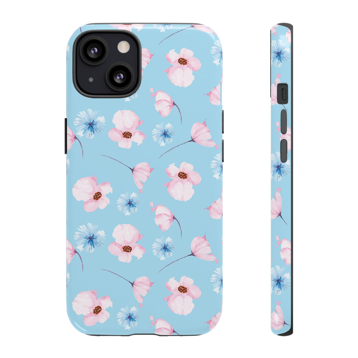 Blue & Pink Floral Phone Case