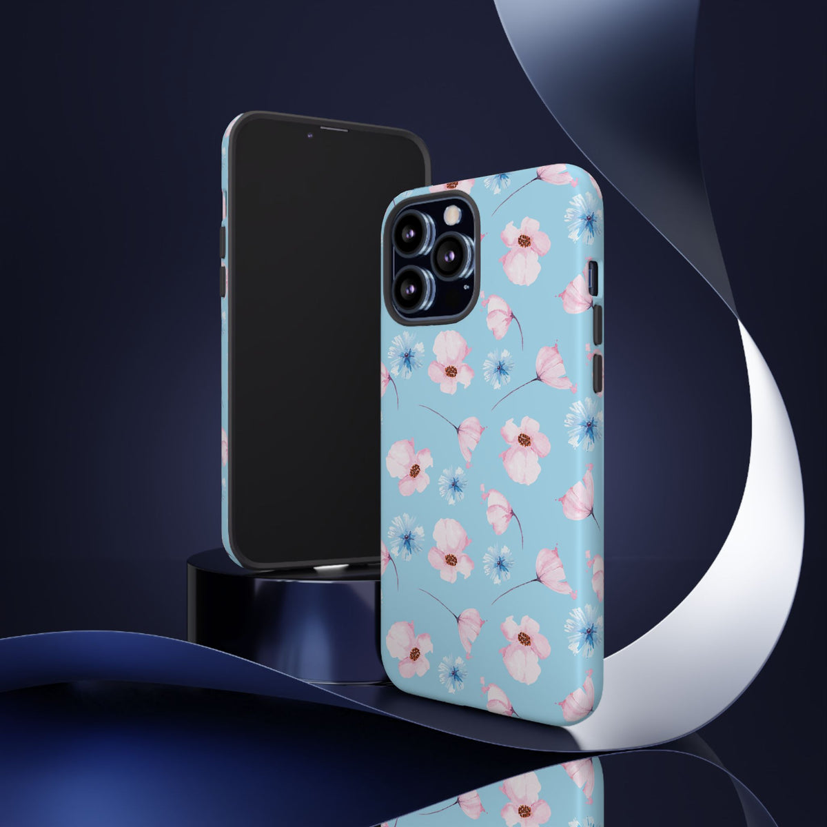 Blue & Pink Floral Phone Case