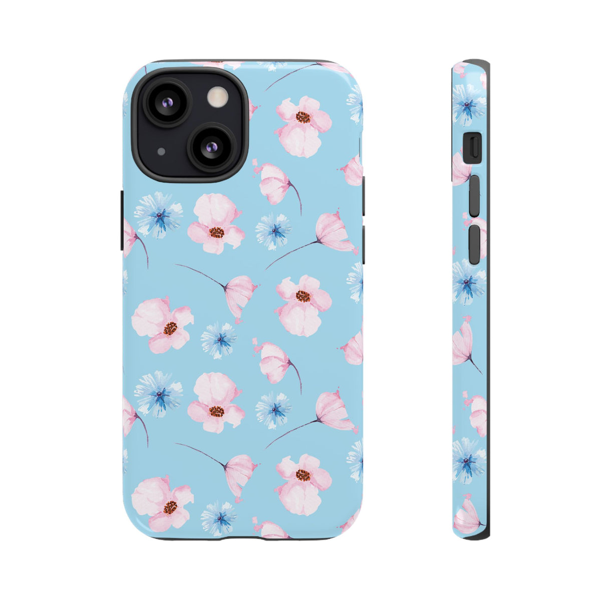 Blue & Pink Floral Phone Case