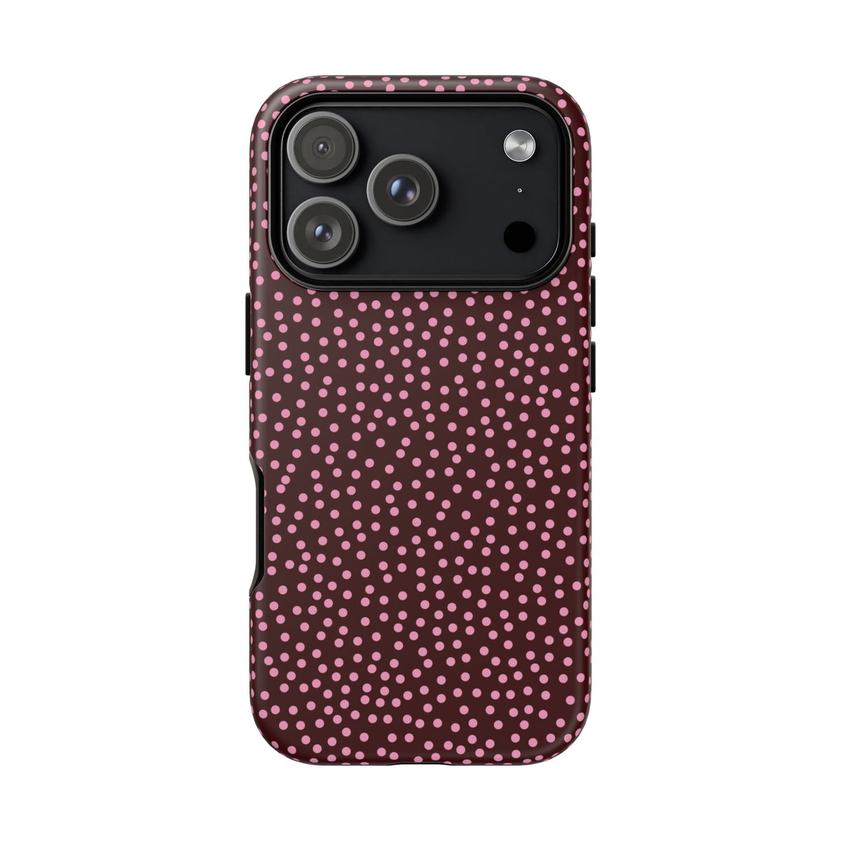 Burgundy Confetti Dot Tough Phone Case