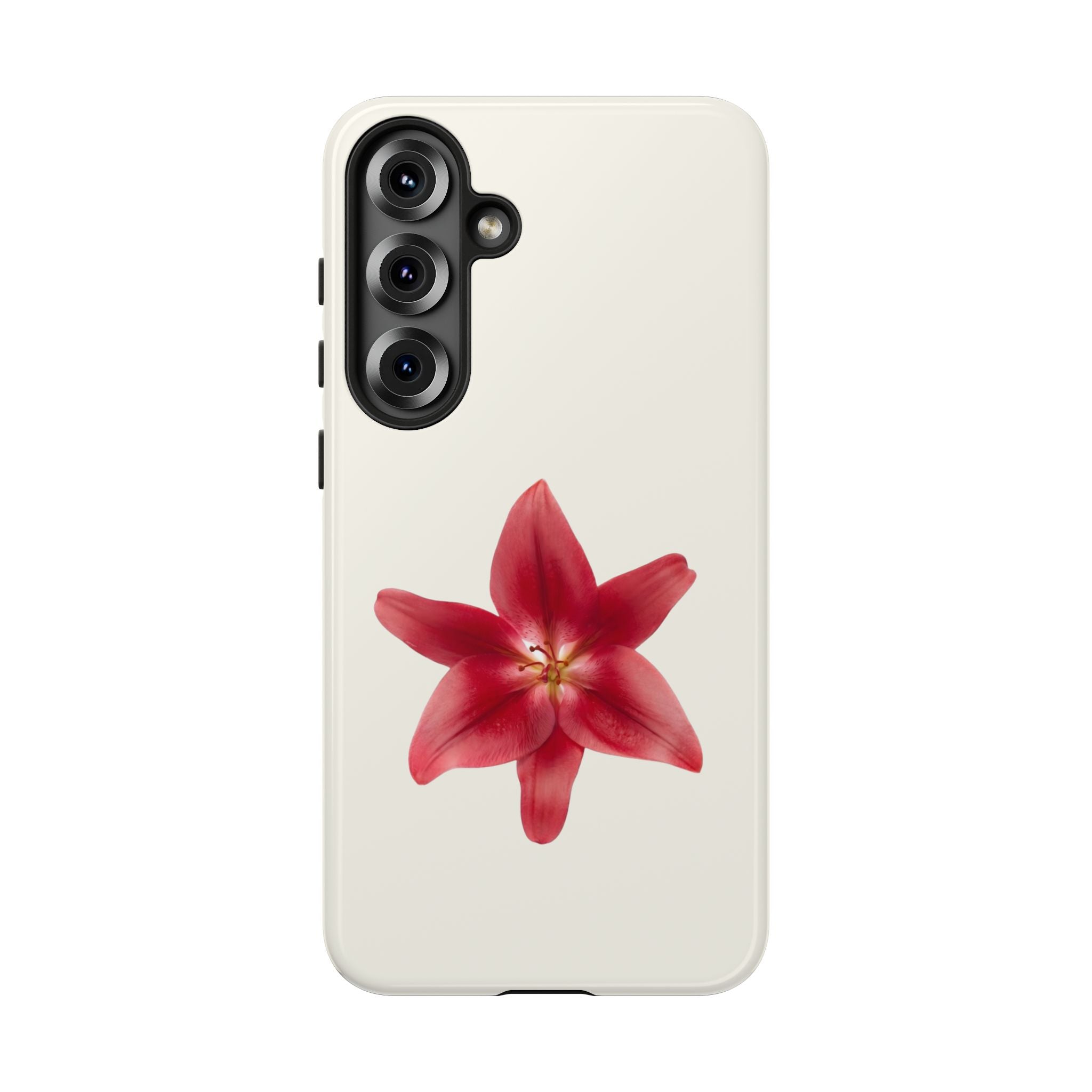 Red Lily Floral Phone Case