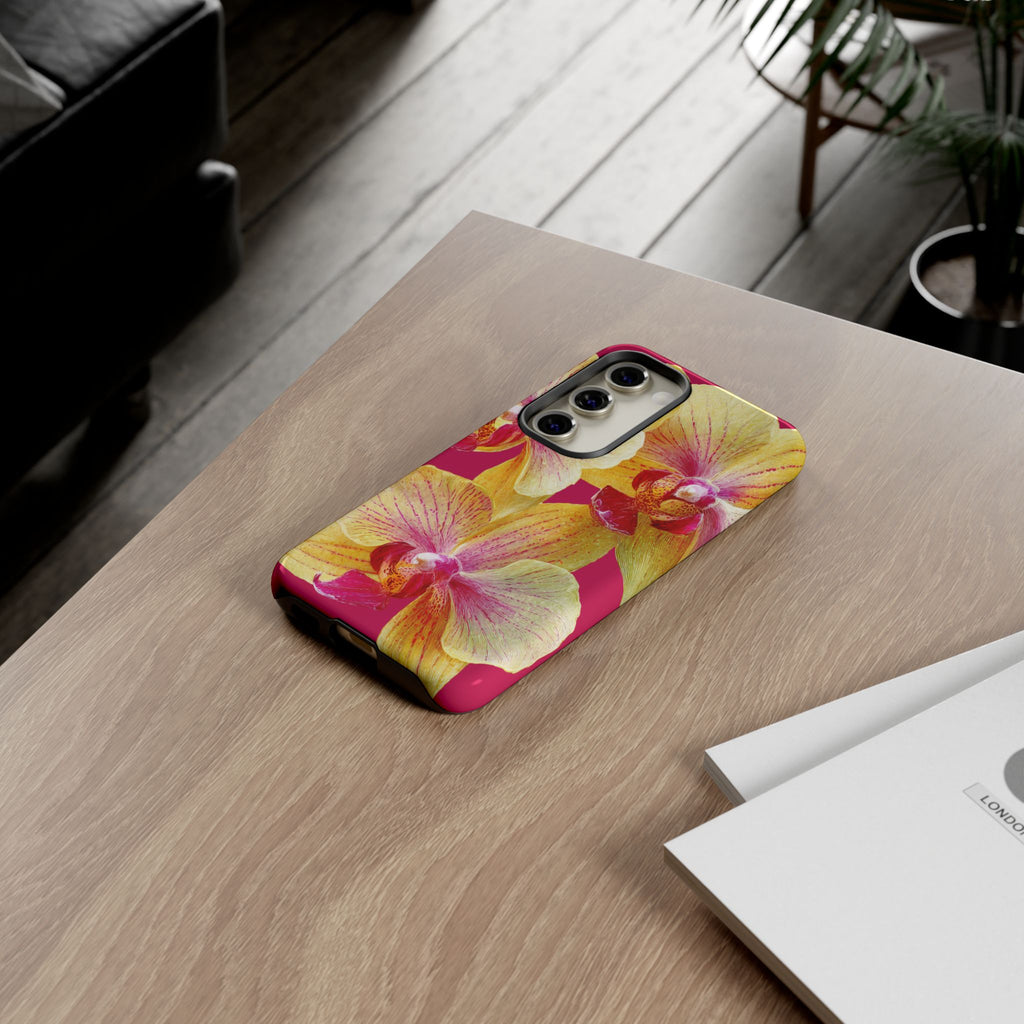 Yellow Pink Orchid Phone Case