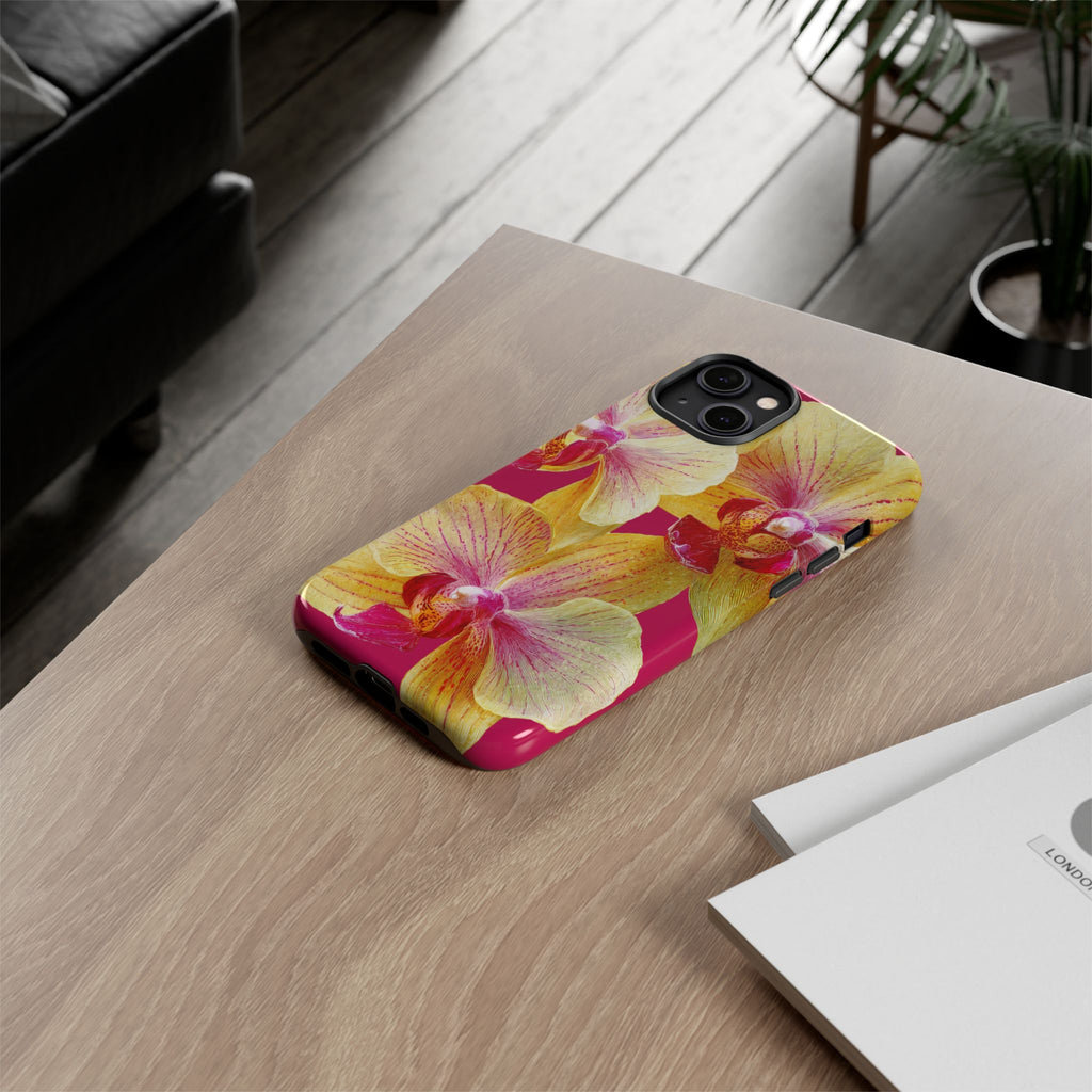 Yellow Pink Orchid Phone Case