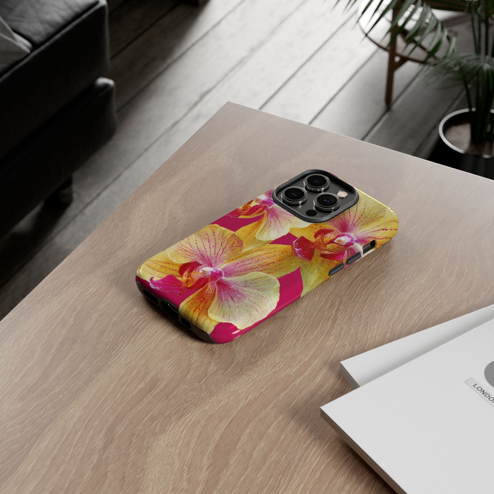 Yellow Pink Orchid Phone Case