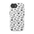 Black & White Hearts Phone Case