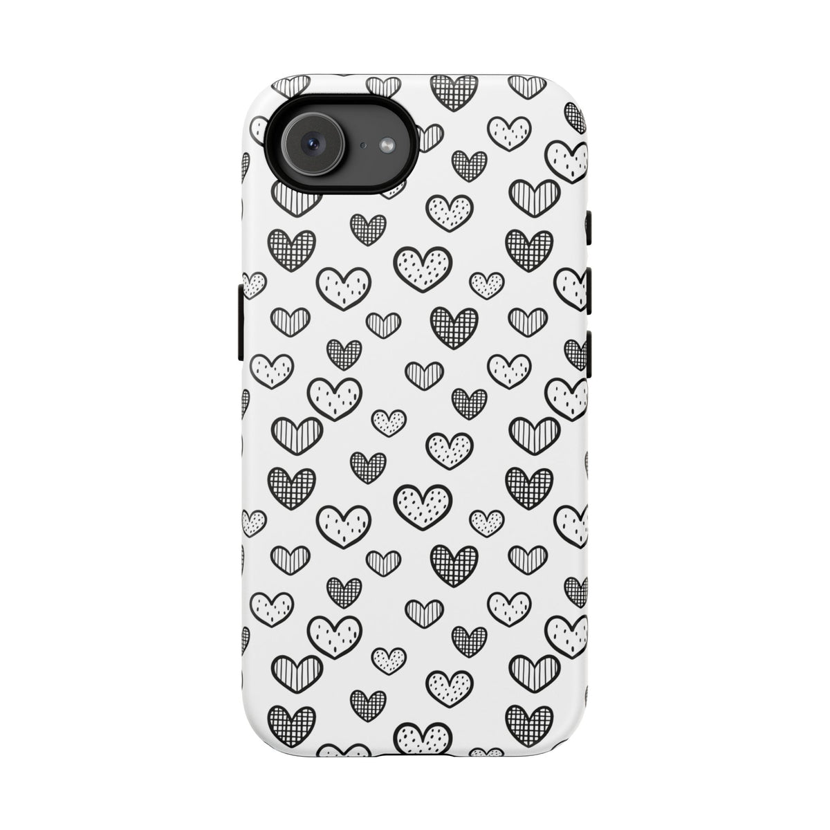 Black & White Hearts Phone Case