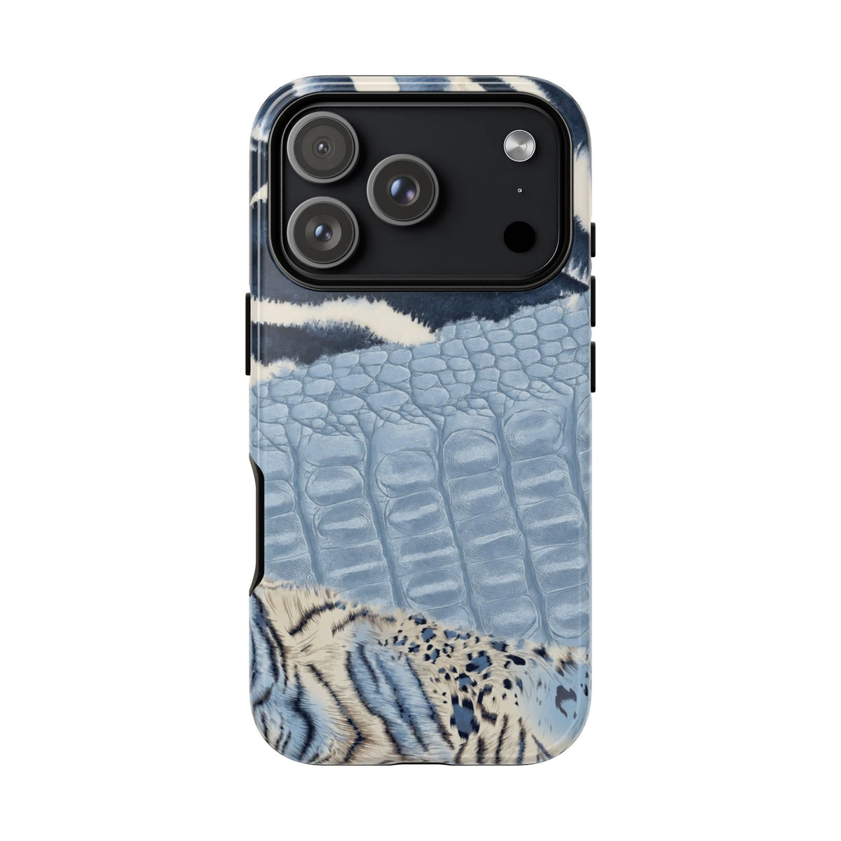 Blue Animal Print Phone Case