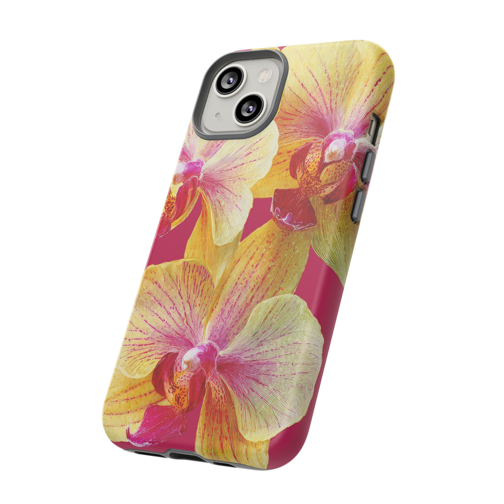 Yellow Pink Orchid Phone Case