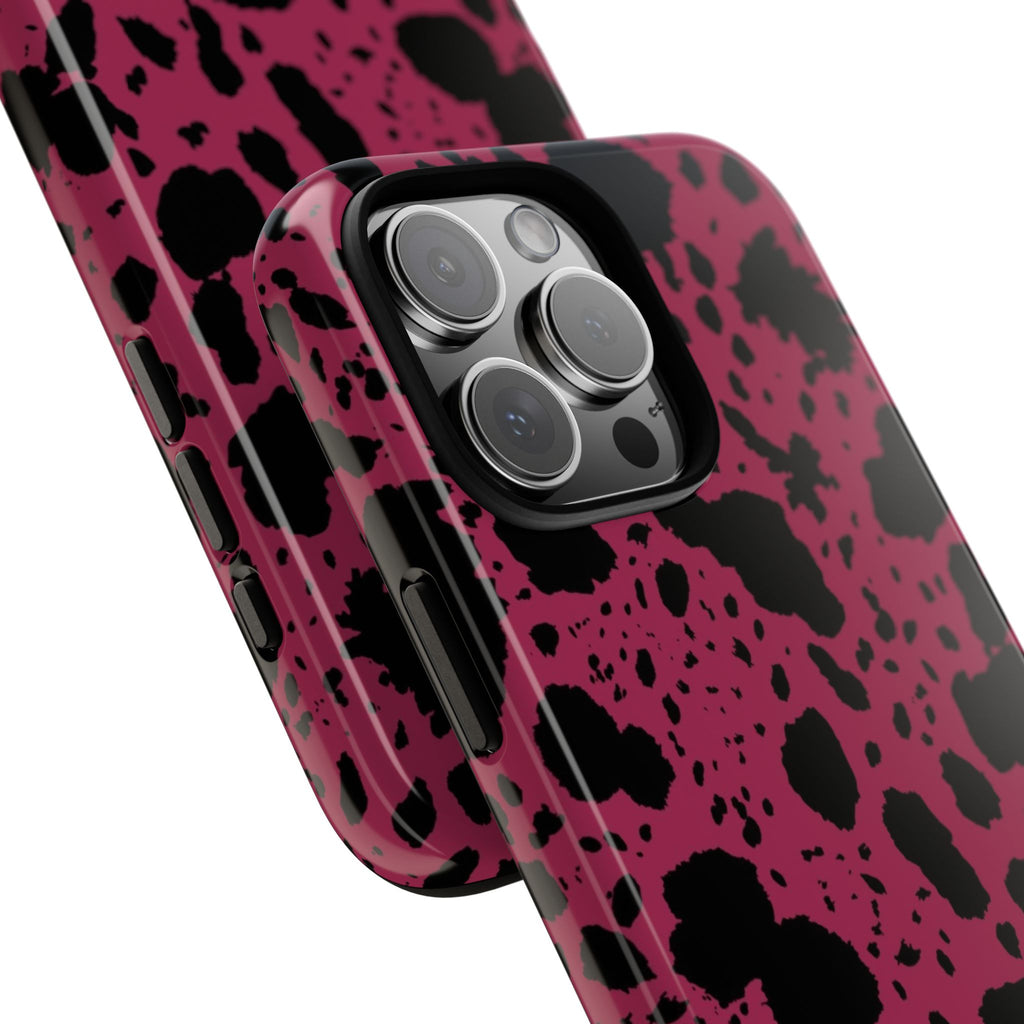 Pink Black Cow Print Phone Case