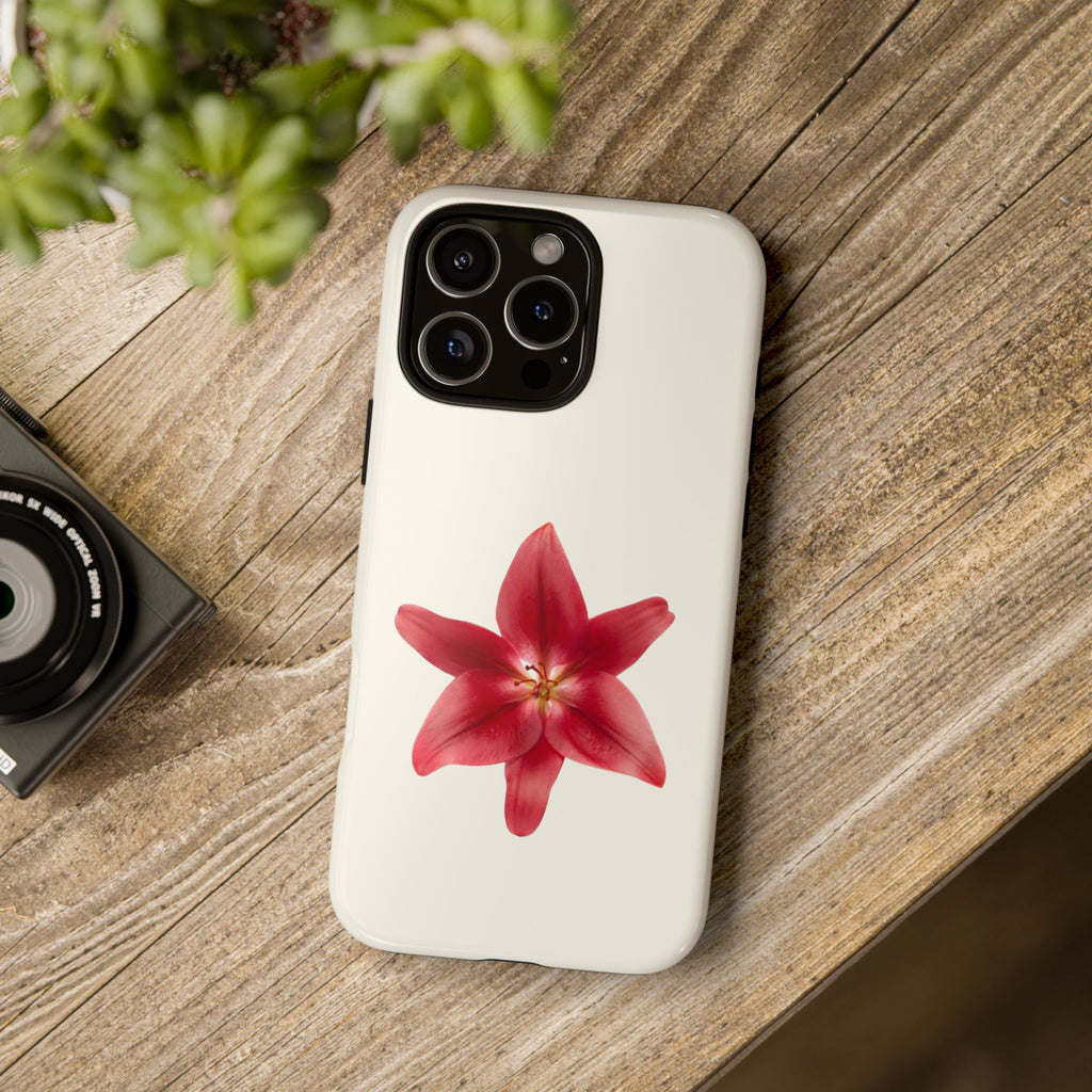 Red Star Lily floral Phone Case