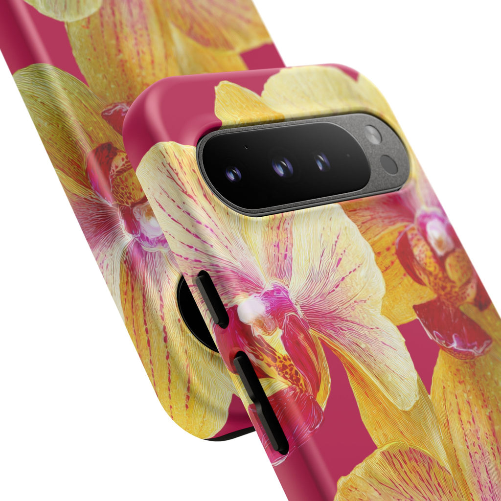 Yellow Pink Orchid Phone Case