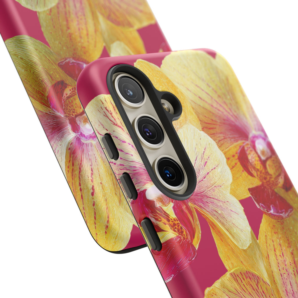 Yellow Pink Orchid Phone Case