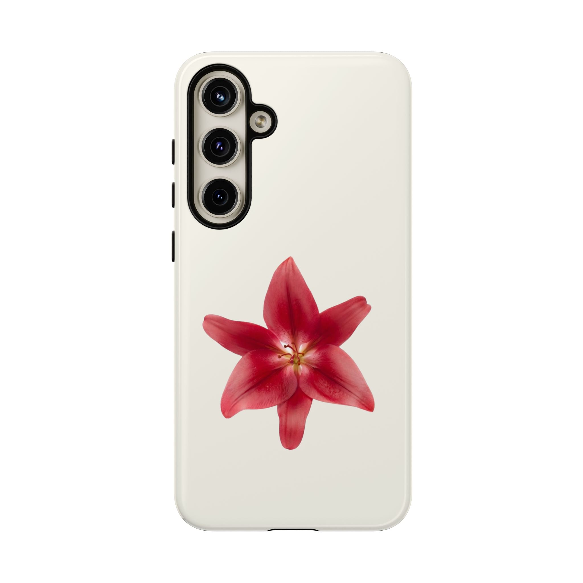 Red Lily Floral Phone Case