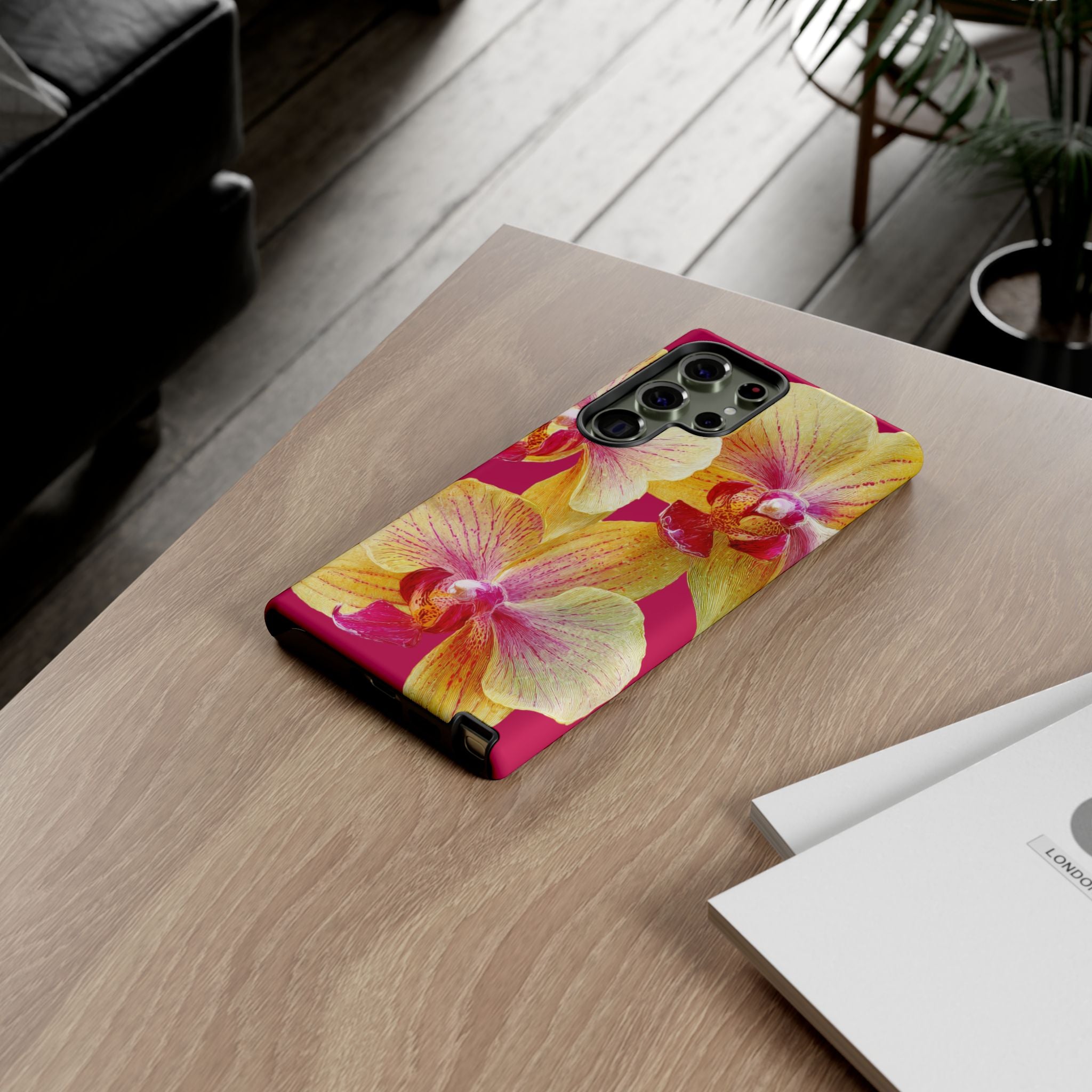 Yellow Pink Orchid Phone Case