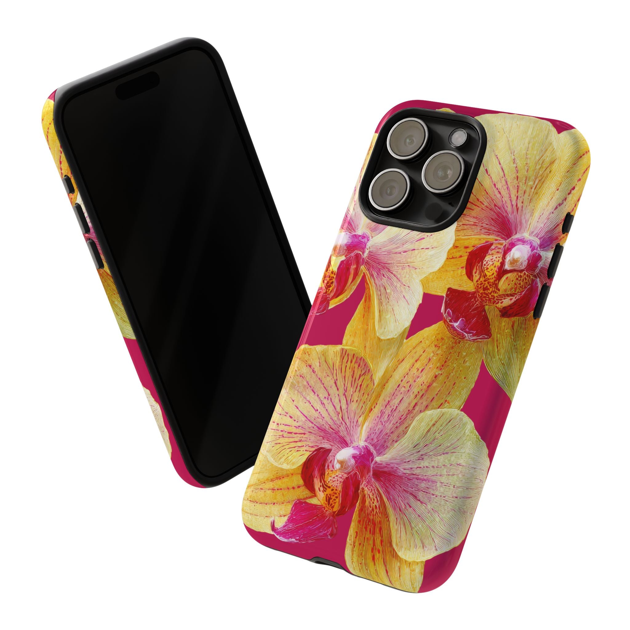 Yellow Pink Orchid Phone Case