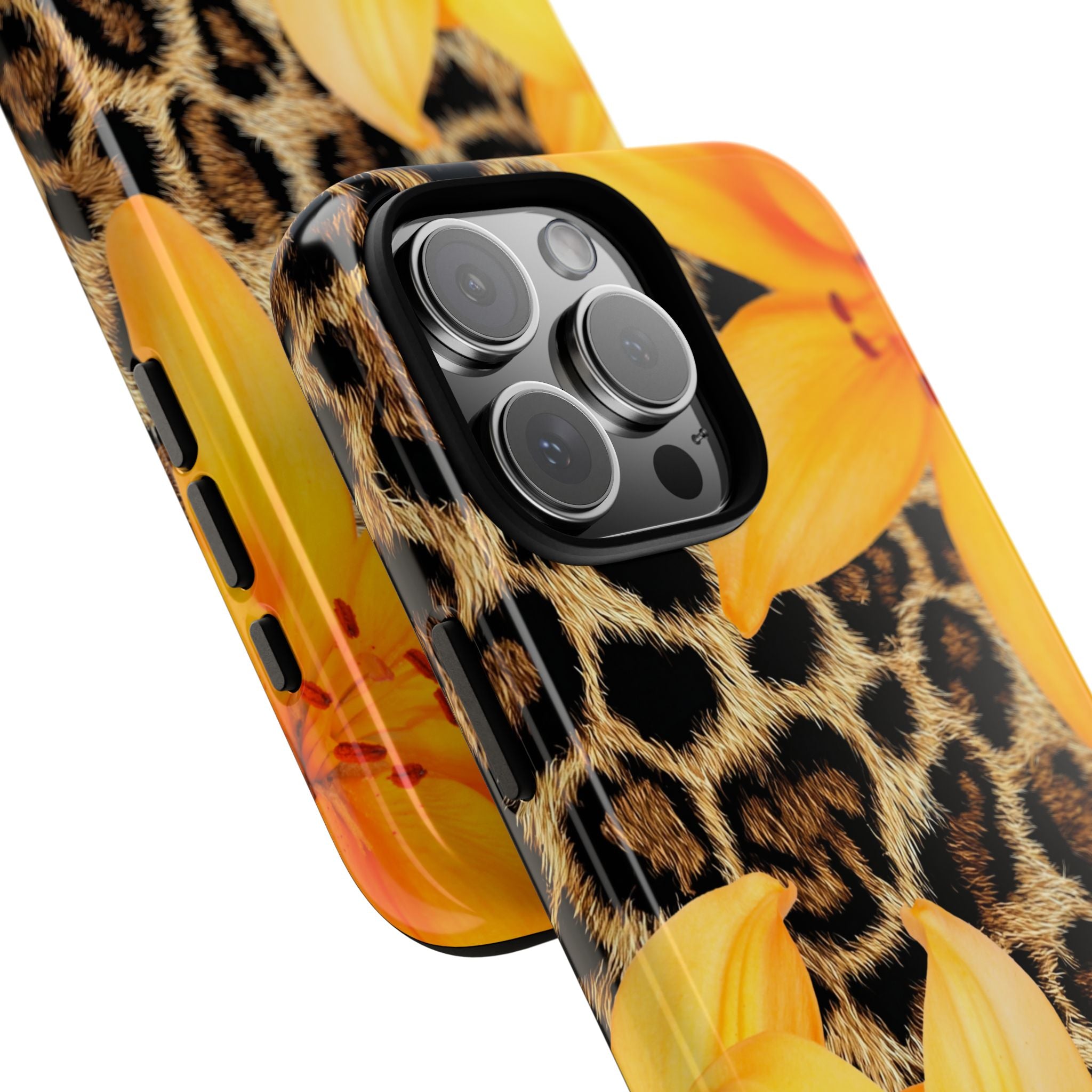 Yellow Lily & Leopard Pint Phone Case