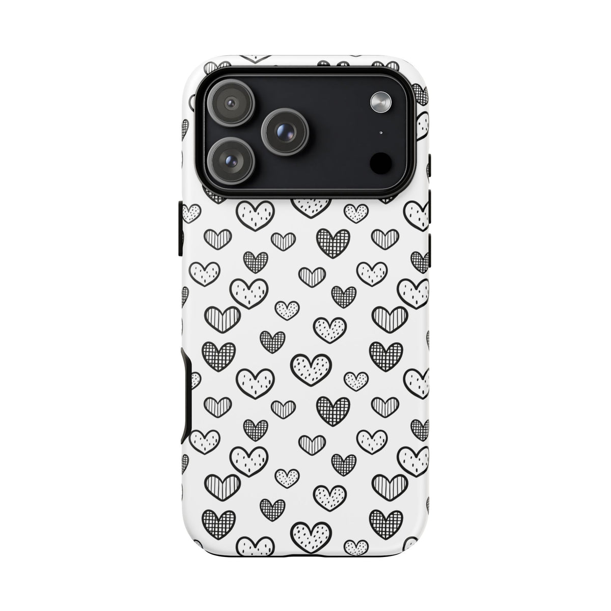 Black & White Hearts Phone Case