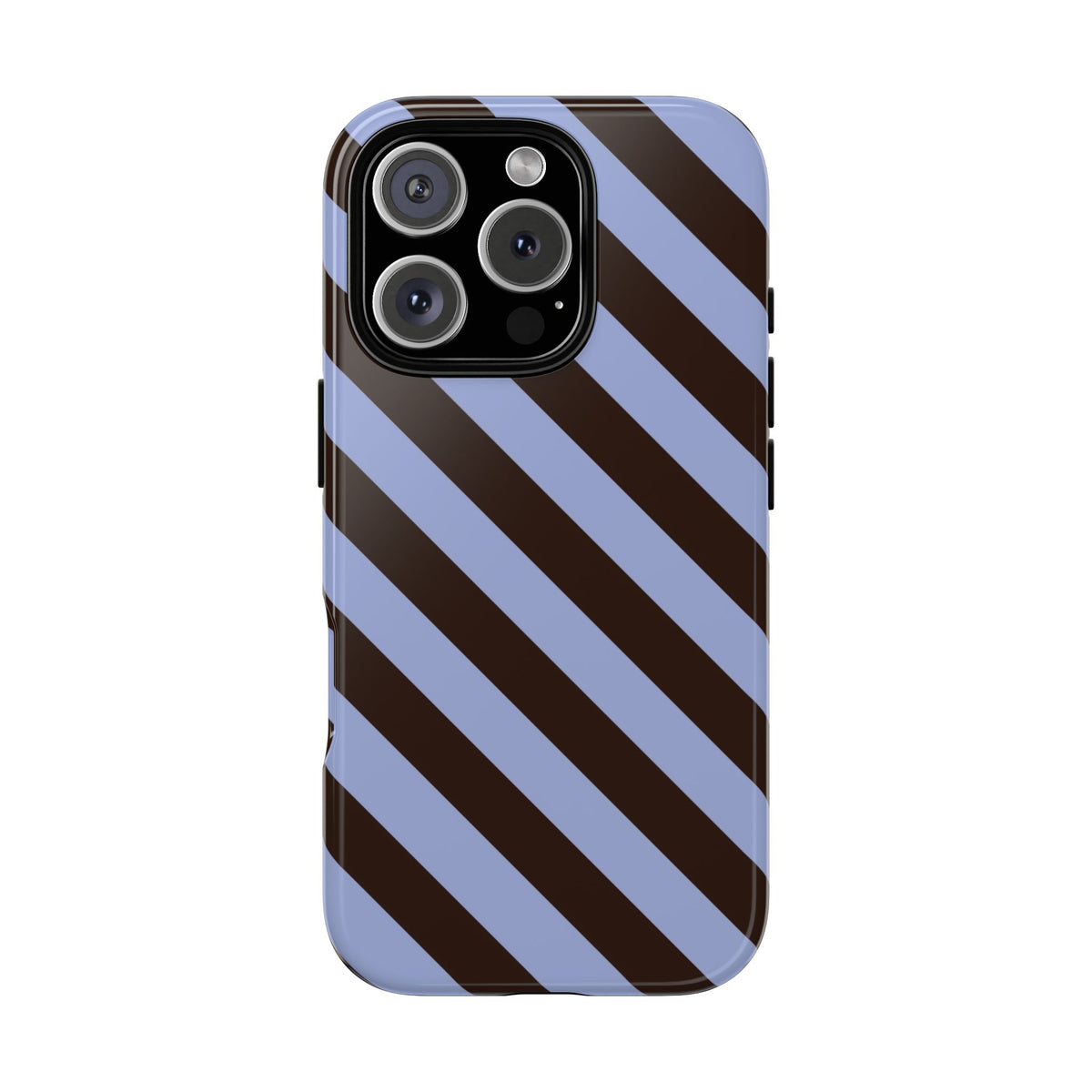 Blue and Black Striped Phone Case