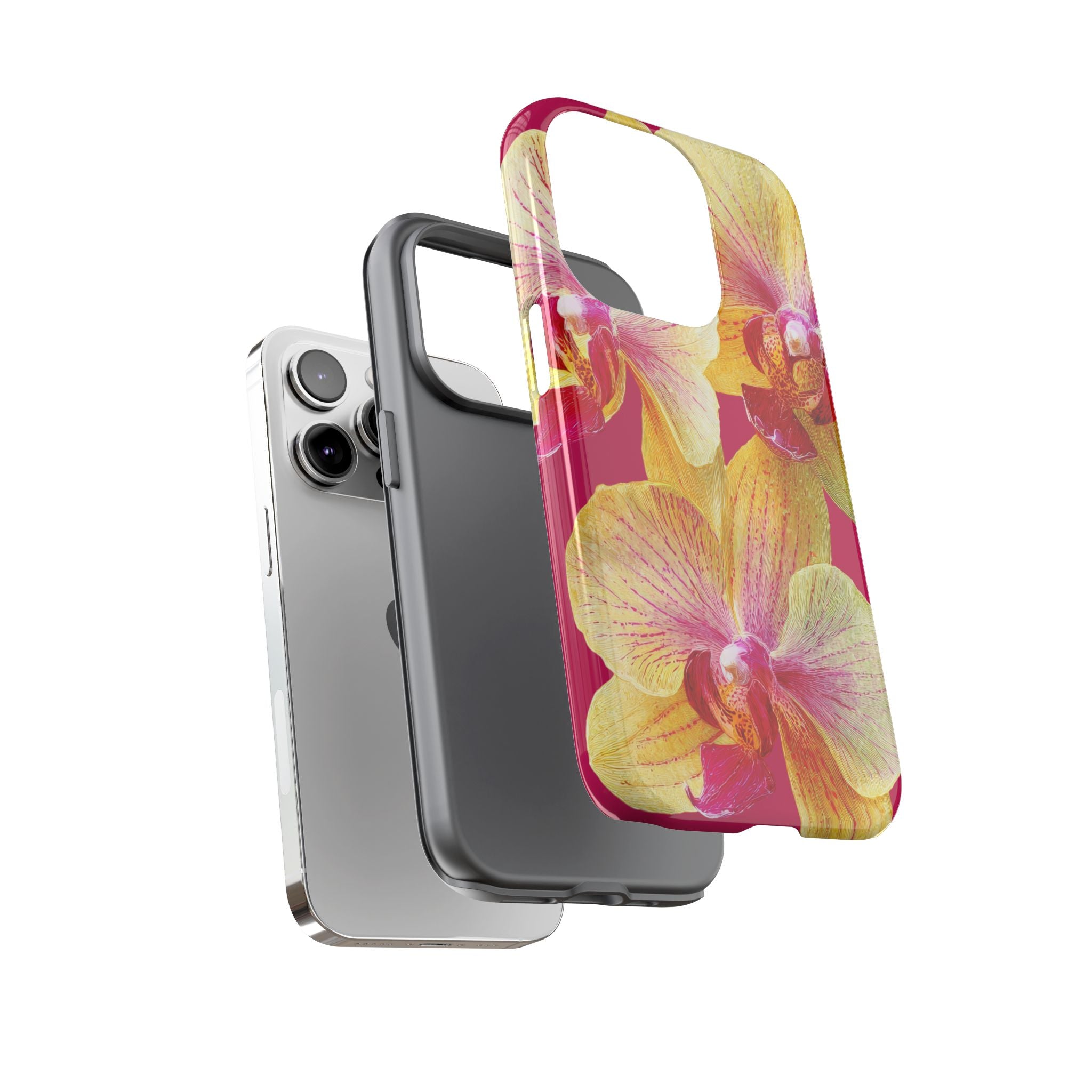 Yellow Pink Orchid Phone Case