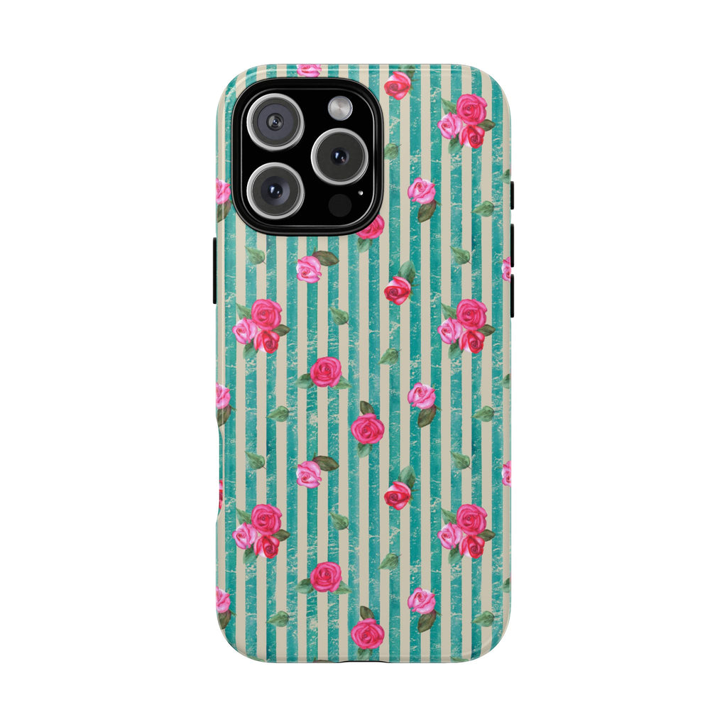 Floral Stripe Phone Case